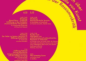 Akademie der bildenden Künste Wien                                                                            Symposium: Strukturellen Rassismus erkennen und angehen. Die Rolle von Kunst in der Rassismuskritik